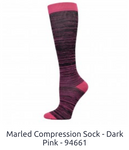 Marled Compression Sock- Dark Pink