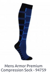 Men's Armor Premium Compression Sock Blu/Blk