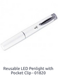 Reuseable LED Pen Light With Pocket Clip